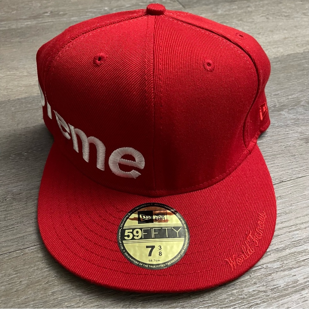 Supreme Side Logo New Era Fitted Hat 7 3/8